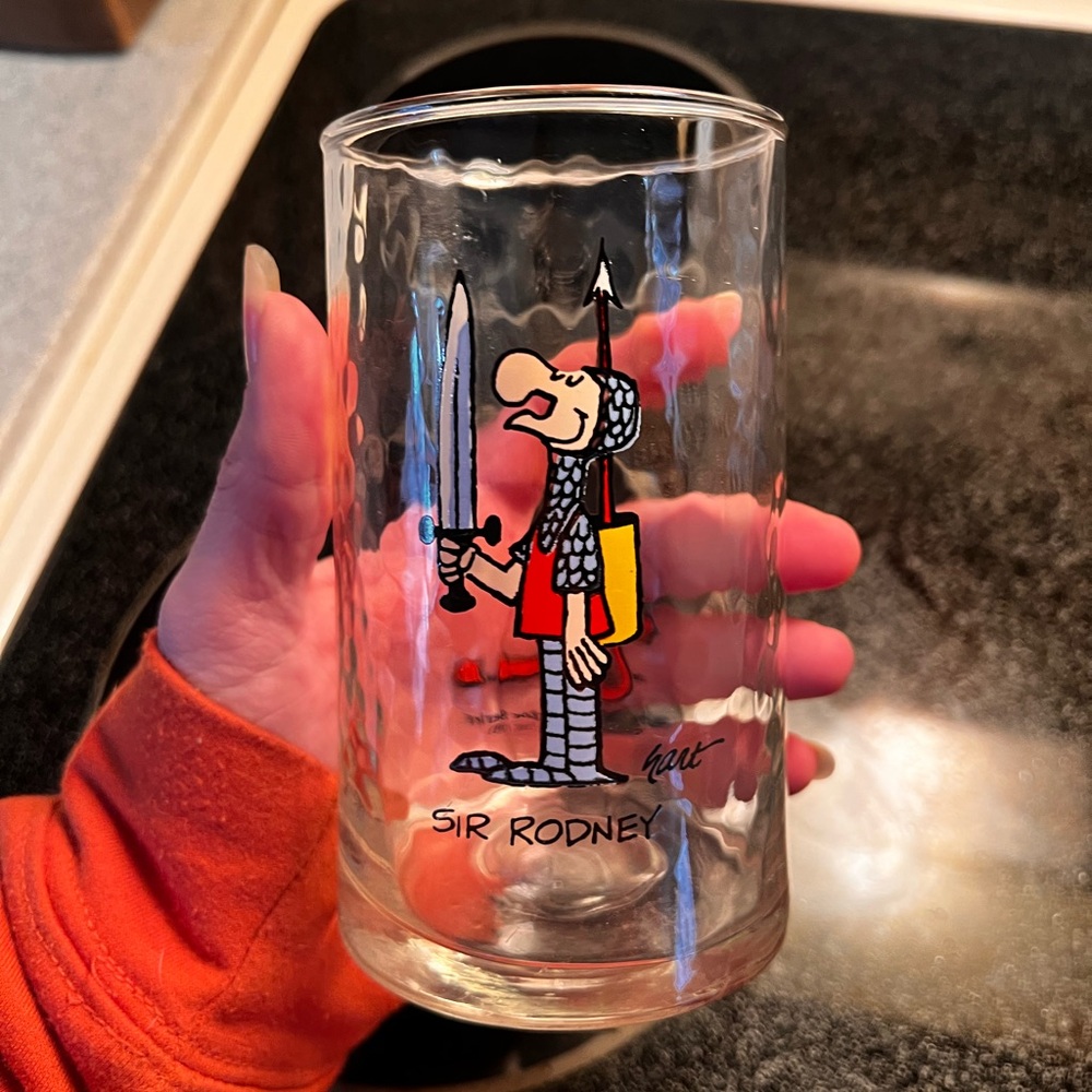 Sir Rodney Cartoon Arby’s Glass Tumbler